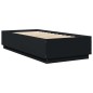 vidaXL Bettgestell mit LED Schwarz 100x200 cm Holzwerkstoff vidaXL Bettgestell mit LED Schwarz 100x200 cm Holzwerkstoff