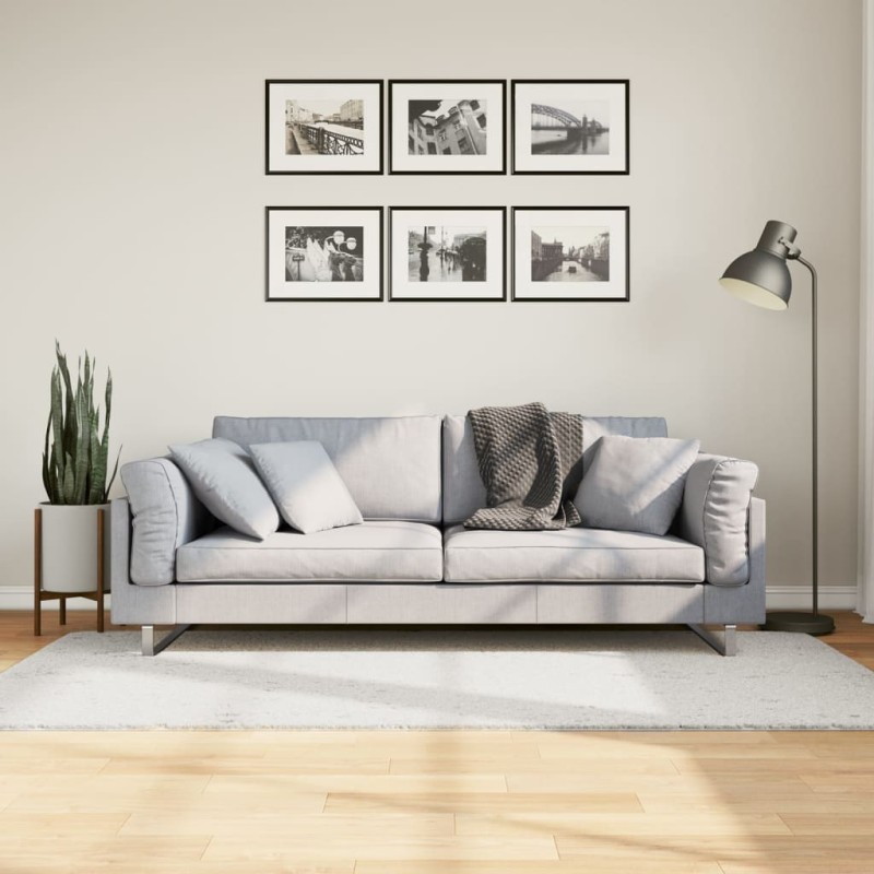 vidaXL Teppich OVIEDO Kurzflor Creme 100x200 cm vidaXL Teppich OVIEDO Kurzflor Creme 100x200 cm