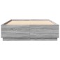 vidaXL Bettgestell Grau Sonoma 150x200 cm Holzwerkstoff vidaXL Bettgestell Grau Sonoma 150x200 cm Holzwerkstoff