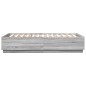 vidaXL Bettgestell Grau Sonoma 150x200 cm Holzwerkstoff vidaXL Bettgestell Grau Sonoma 150x200 cm Holzwerkstoff
