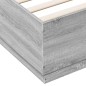 vidaXL Bettgestell Grau Sonoma 150x200 cm Holzwerkstoff vidaXL Bettgestell Grau Sonoma 150x200 cm Holzwerkstoff