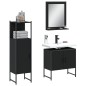 vidaXL 3-tlg. Badmöbel-Set Schwarz Holzwerkstoff vidaXL 3-tlg. Badmöbel-Set Schwarz Holzwerkstoff