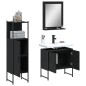 vidaXL 3-tlg. Badmöbel-Set Schwarz Holzwerkstoff vidaXL 3-tlg. Badmöbel-Set Schwarz Holzwerkstoff