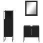 vidaXL 3-tlg. Badmöbel-Set Schwarz Holzwerkstoff vidaXL 3-tlg. Badmöbel-Set Schwarz Holzwerkstoff