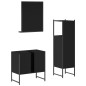 vidaXL 3-tlg. Badmöbel-Set Schwarz Holzwerkstoff vidaXL 3-tlg. Badmöbel-Set Schwarz Holzwerkstoff