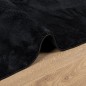 vidaXL Teppich OVIEDO Kurzflor Schwarz 60x110 cm vidaXL Teppich OVIEDO Kurzflor Schwarz 60x110 cm