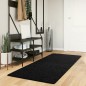 vidaXL Teppich OVIEDO Kurzflor Schwarz 80x200 cm vidaXL Teppich OVIEDO Kurzflor Schwarz 80x200 cm