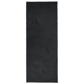 vidaXL Teppich OVIEDO Kurzflor Schwarz 80x200 cm