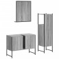 vidaXL 3-tlg. Badmöbel-Set Grau Sonoma Holzwerkstoff vidaXL 3-tlg. Badmöbel-Set Grau Sonoma Holzwerkstoff