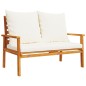 vidaXL Gartensofa 120 cm mit Kissen Massivholz Akazie