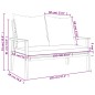 vidaXL Gartensofa 120 cm mit Kissen Massivholz Akazie