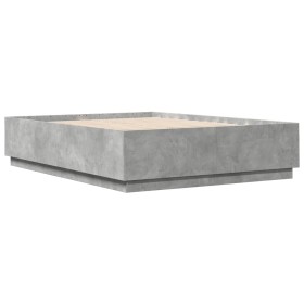 vidaXL Bettgestell Betongrau 150x200 cm Holzwerkstoff