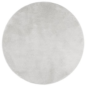 vidaXL Teppich OVIEDO Kurzflor Grau Ø 160 cm