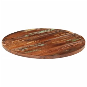 vidaXL Tischplatte Ø 70x3,8 cm Rund Altholz Massiv
