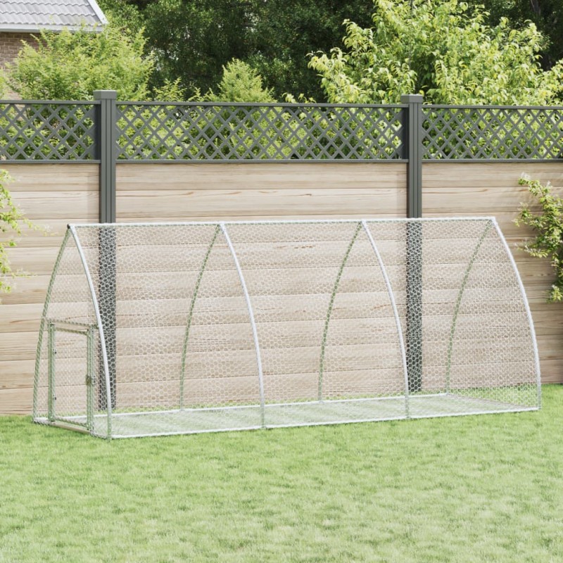 vidaXL Kaninchenkäfig Silbern 300x105x120 cm Verzinkter Stahl vidaXL Kaninchenkäfig Silbern 300x105x120 cm Verzinkter Stahl