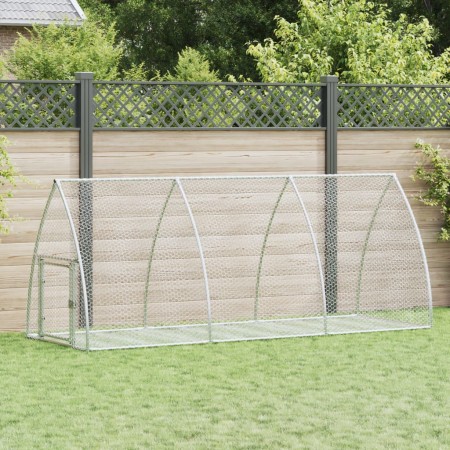 vidaXL Kaninchenkäfig Silbern 300x105x120 cm Verzinkter Stahl