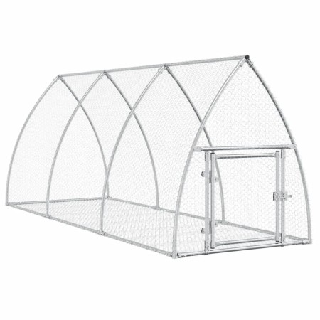 vidaXL Kaninchenkäfig Silbern 300x105x120 cm Verzinkter Stahl
