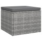 vidaXL 3-Sitzer-Gartensofa mit Dach und Fußhocker Grau Poly Rattan vidaXL 3-Sitzer-Gartensofa mit Dach und Fußhocker Grau Poly Rattan