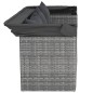 vidaXL 4-tlg. Garten-Sofagarnitur mit Kissen Grau Poly Rattan vidaXL 4-tlg. Garten-Sofagarnitur mit Kissen Grau Poly Rattan
