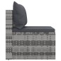 vidaXL 4-tlg. Garten-Sofagarnitur mit Kissen Grau Poly Rattan vidaXL 4-tlg. Garten-Sofagarnitur mit Kissen Grau Poly Rattan
