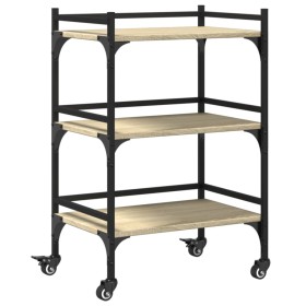 vidaXL Küchenwagen Sonoma-Eiche 50x35x75,5 cm Holzwerkstoff