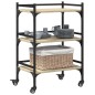 vidaXL Küchenwagen Sonoma-Eiche 50x35x75,5 cm Holzwerkstoff vidaXL Küchenwagen Sonoma-Eiche 50x35x75,5 cm Holzwerkstoff