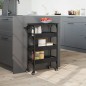 vidaXL Küchenwagen Schwarz 53x20x76 cm Holzwerkstoff vidaXL Küchenwagen Schwarz 53x20x76 cm Holzwerkstoff