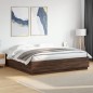 vidaXL Bettgestell mit LED Braun Eichen-Optik 200x200 cm Holzwerkstoff vidaXL Bettgestell mit LED Braun Eichen-Optik 200x200 cm Holzwerkstoff