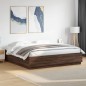 vidaXL Bettgestell mit LED Braun Eichen-Optik 180x200 cm Holzwerkstoff vidaXL Bettgestell mit LED Braun Eichen-Optik 180x200 cm Holzwerkstoff