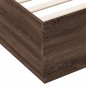 vidaXL Bettgestell mit LED Braun Eichen-Optik 150x200 cm Holzwerkstoff vidaXL Bettgestell mit LED Braun Eichen-Optik 150x200 cm Holzwerkstoff