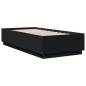 vidaXL Bettgestell mit LED Schwarz 90x200 cm Holzwerkstoff vidaXL Bettgestell mit LED Schwarz 90x200 cm Holzwerkstoff
