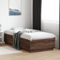 vidaXL Bettgestell mit LED Braun Eichen-Optik 90x200 cm Holzwerkstoff vidaXL Bettgestell mit LED Braun Eichen-Optik 90x200 cm Holzwerkstoff