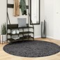 vidaXL Teppich OVIEDO Kurzflor Anthrazit Ø 160 cm vidaXL Teppich OVIEDO Kurzflor Anthrazit Ø 160 cm