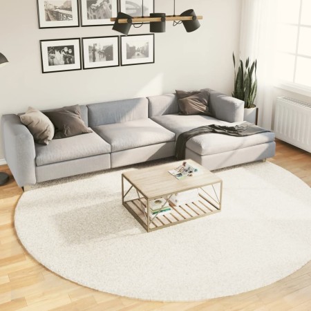 vidaXL Teppich OVIEDO Kurzflor Beige Ø 280 cm