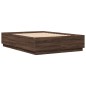 vidaXL Bettgestell Braun Eichen-Optik 150x200 cm Holzwerkstoff vidaXL Bettgestell Braun Eichen-Optik 150x200 cm Holzwerkstoff