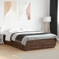 vidaXL Bettgestell Braun Eichen-Optik 150x200 cm Holzwerkstoff vidaXL Bettgestell Braun Eichen-Optik 150x200 cm Holzwerkstoff