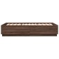 vidaXL Bettgestell Braun Eichen-Optik 150x200 cm Holzwerkstoff vidaXL Bettgestell Braun Eichen-Optik 150x200 cm Holzwerkstoff