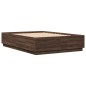 vidaXL Bettgestell Braun Eichen-Optik 150x200 cm Holzwerkstoff vidaXL Bettgestell Braun Eichen-Optik 150x200 cm Holzwerkstoff