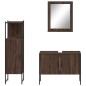 vidaXL 3-tlg. Badmöbel-Set Braun Eichen-Optik Holzwerkstoff vidaXL 3-tlg. Badmöbel-Set Braun Eichen-Optik Holzwerkstoff