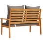 vidaXL Gartensofa 120 cm mit Kissen Massivholz Akazie vidaXL Gartensofa 120 cm mit Kissen Massivholz Akazie