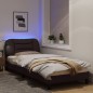 vidaXL Bettgestell mit LED Dunkelbraun 80x200 cm Stoff vidaXL Bettgestell mit LED Dunkelbraun 80x200 cm Stoff