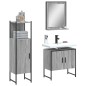 vidaXL 3-tlg. Badmöbel-Set Grau Sonoma Holzwerkstoff vidaXL 3-tlg. Badmöbel-Set Grau Sonoma Holzwerkstoff