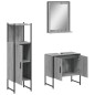 vidaXL 3-tlg. Badmöbel-Set Grau Sonoma Holzwerkstoff vidaXL 3-tlg. Badmöbel-Set Grau Sonoma Holzwerkstoff