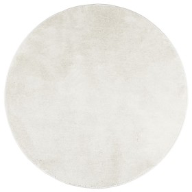 vidaXL Teppich OVIEDO Kurzflor Creme Ø 240 cm