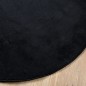 vidaXL Teppich OVIEDO Kurzflor Schwarz Ø 100 cm vidaXL Teppich OVIEDO Kurzflor Schwarz Ø 100 cm