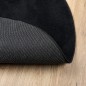 vidaXL Teppich OVIEDO Kurzflor Schwarz Ø 100 cm vidaXL Teppich OVIEDO Kurzflor Schwarz Ø 100 cm