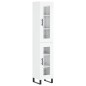 vidaXL Highboard Hochglanz-Weiß 34,5x34x180 cm Holzwerkstoff vidaXL Highboard Hochglanz-Weiß 34,5x34x180 cm Holzwerkstoff