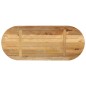 vidaXL Tischplatte 80x40x3,8 cm Oval Raues Massives Mangoholz vidaXL Tischplatte 80x40x3,8 cm Oval Raues Massives Mangoholz