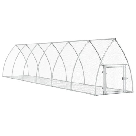 vidaXL Kaninchenkäfig Silbern 600x105x120 cm Verzinkter Stahl
