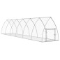 vidaXL Hasenstall Silbern 600x105x120 cm Verzinkter Stahl vidaXL Hasenstall Silbern 600x105x120 cm Verzinkter Stahl
